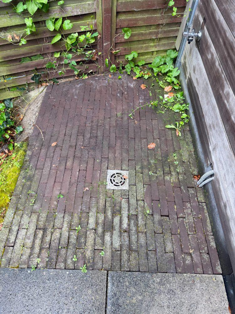 Oprit met aanslag, voor reiniging